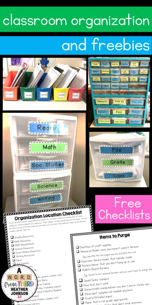 Classroom Organization and Freebies